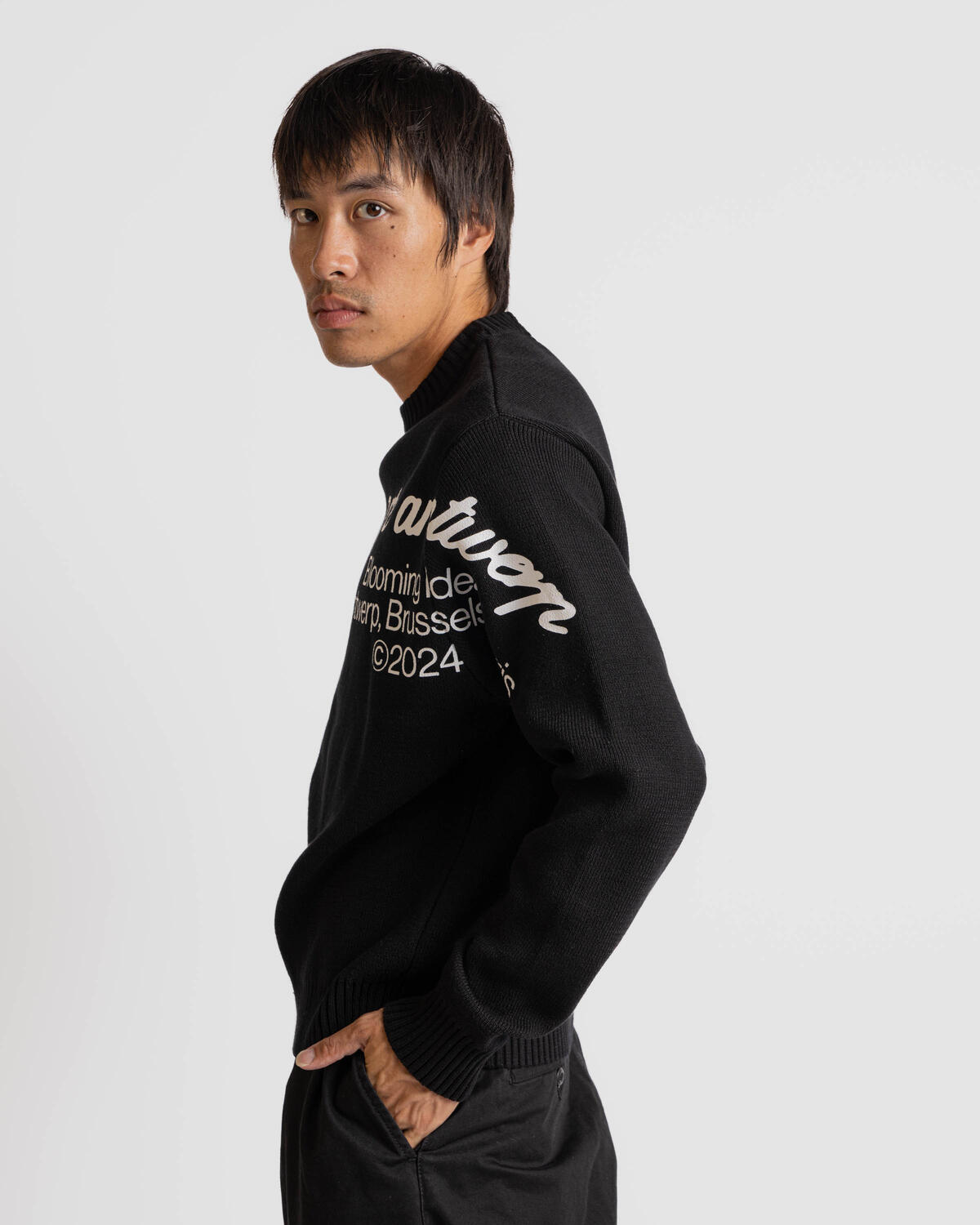 Arte Antwerp Blooming Ideas Knit | AW24-153K-BLK | AFEW STORE